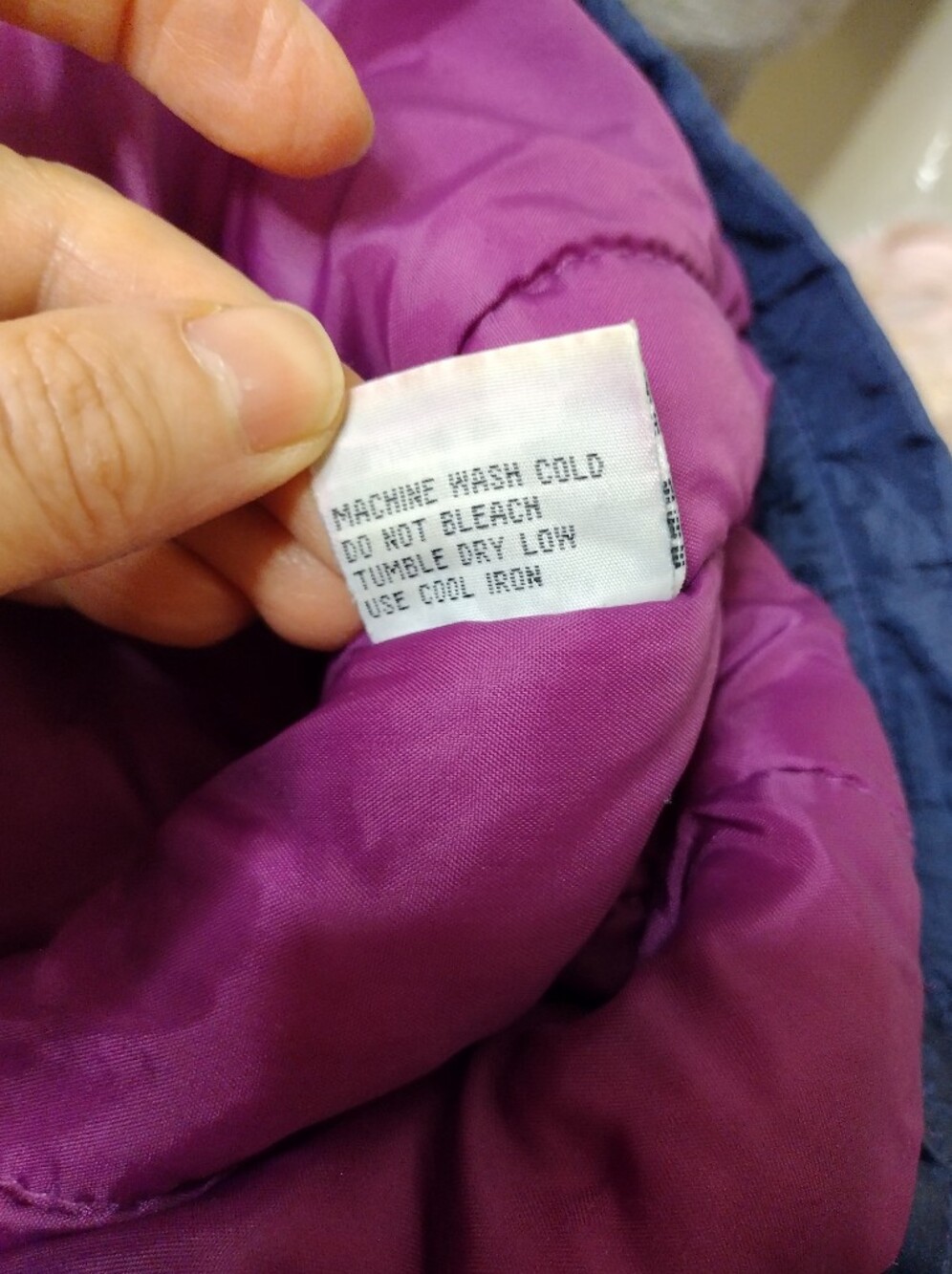 Vintage 1980's Otello Pelle Navy, Teal & Purple Nylon Ski Jacket - Picture 8 of 9